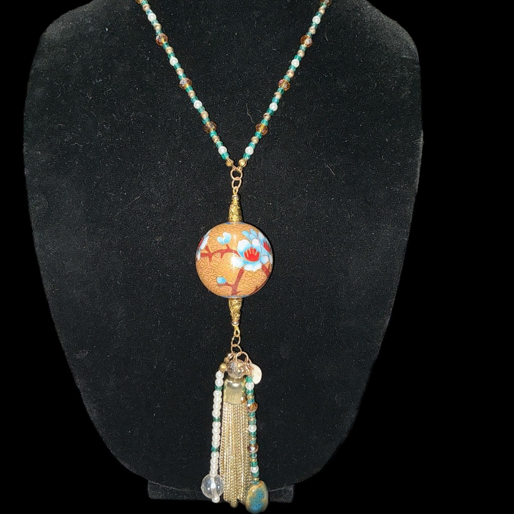 Artisan Cloisonné Pendant Necklace